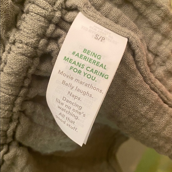 Aerie Olive Sleeveless Drawstring Blouse - Picture 12 of 13